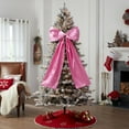 thumbnail image 6 of Christmas Tree topper, Holiday Decor, Large Red Satin Bow with Long Streamers, 117cm Extra Large Christmas Bow for Home, Party, Hotel, Club, Bar Decorations, 6 of 7