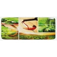 thumbnail image 1 of Wine Kitchen Mat, Wine Tasting and Grapevine Collage Green Fresh Field Pouring Drink Delicious, Plush Decorative Kitchen Mat with Non Slip Backing, 47" X 19", Green Ruby Caramel, by Ambesonne, 1 of 1