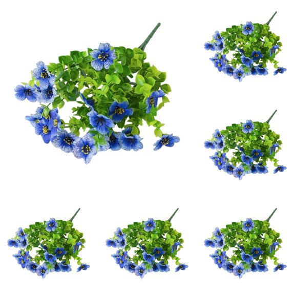 UV Resistant Artificial Flowers for Outdoor, Realistic Artificial for Porch Patio Window Box, Artificial Spring Flowers for Garden Planter Home Decor, UV Protected Artificial Flowers