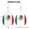 thumbnail image 3 of Faux Leather Earrings Earring Mexican Flag Teardrop Dangle Earrings For Women Jewelry, 3 of 6