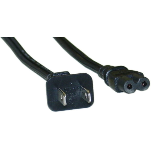 Notebook Laptop Power Cord, Nema 1-15P To C7, Non-Polarized, 6 Ft