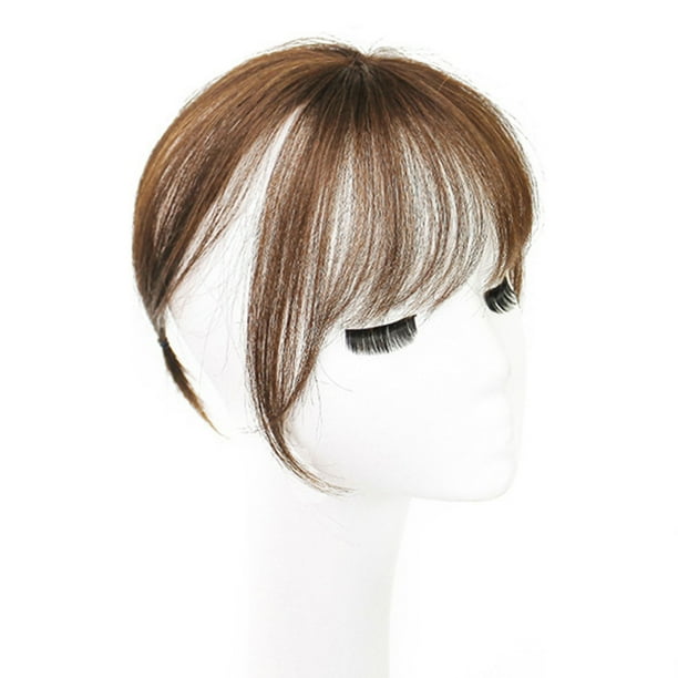 Peluca con flequillo negro natural y extensión de alta temperatura para mujer Xihbxyly Liquidación de verano