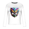 thumbnail image 2 of Blusas y camisas de manga larga con cuello redondo para hombre Blusa de manga larga con cuello redondo y estampado de carnaval para hombre Blusa de poliéster para hombre, 2 of 3