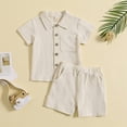thumbnail image 3 of Baozhu Baby Boys 2PCS Shorts Set Short Sleeve Short Pants Toddler Boys Summer Casual Outfit, 3 of 9
