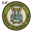 thumbnail image 2 of Explore! Olympic National Park 3.5 Inch Iron Or Sew On Embroidered Fabric Badge Patch Seek Adventure, National Park Iconic Series, 2 of 2