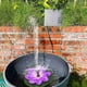 thumbnail image 5 of Fuente Solar Estanque Fuentes de Baño para Pájaros Al Aire Libre Jardín Flotante de Energía Solar (Púrpura), 5 of 6