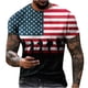thumbnail image 1 of Camiseta qucoqpe con la bandera estadounidense para hombre, camisetas patrióticas vintage, camiseta hipster de manga corta del 4 de julio en liquidación, 1 of 5