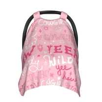 Car Seat Cover Baby - Western Cowgirl Breathable Infant Car Seat Cover for Baby Carseat, Lightweight Comfort Baby Essentials Must Haves Newborn Stuff for Girl Boy