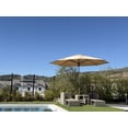 thumbnail image 3 of PURPLE LEAF 11' Round Patio Market Umbrella Outdoor Table Sun Umbrellas with Crank 8 Aluminum Sturdy Ribs for Pool Deck Backyard Beach Beige, 3 of 8
