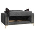 thumbnail image 4 of Ottomanson Spirit Sleeper Loveseat, Gray Microfiber, 4 of 7