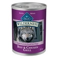 thumbnail image 3 of (3 pack) Blue Buffalo Wilderness Adult Wet Dog Food Beef & Chicken Grill, 12.5-oz. Can, 3 of 14