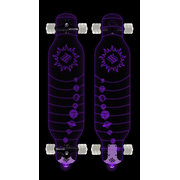 Shark Wheel Galaxy Clear Acrylic Longboard with Deck Lights and 72 mm