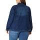 thumbnail image 3 of Chaqueta de mezclilla de botón de manga larga para mujer de tallas grandes Agnes Orinda 6X azul oscuro, 3 of 6