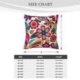 thumbnail image 4 of ZICANCN Spring Blooming Groovy Floral Throw Pillow Covers, Bed Couch Sofa Knit Decorative Pillow Covers for Living Room Farmhouse, 18"x18", 4 of 8