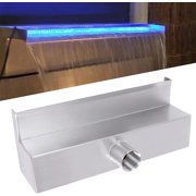 Miumaeov Waterfall Spillway 11.8'' Stainless Steel Pool Pond Fountain Garden Decoration