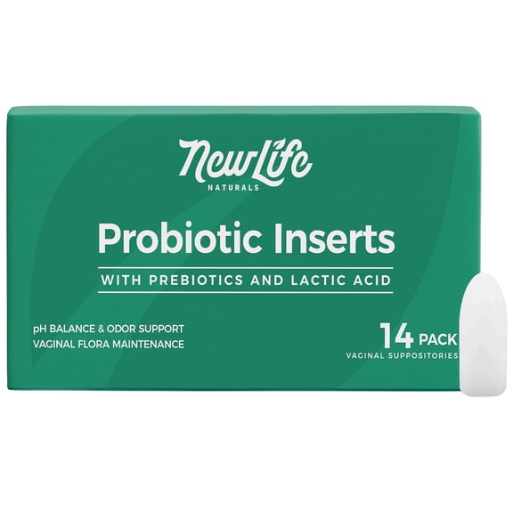 NewLife Naturals Vaginal Probiotic Suppositories – 2 Billion CFU Bacillus Coagulans   Prebiotic & Lactic Acid – Feminine Freshness & pH Support – 14 Inserts