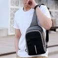 thumbnail image 2 of ESULOMP Sling Bag Guard Against Theft Crossbody Personal Pocket Bag Lightweight Chest Shoulder Backpacks for Travel Hiking Gray, 2 of 7