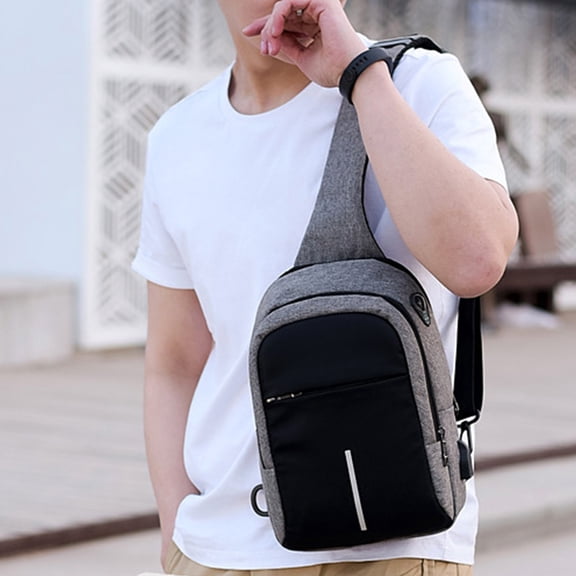 Sling Bag Guard Against Theft Crossbody Personal Pocket Bag Lightweight Chest Shoulder Backpack For Travel Hiking