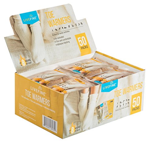 Livefine Adhesive Toe Warmers “ Long-Lasting Air Activated Heat Packs “ Up to 8 Hours of Warmth for Outdoor... by LiveFine