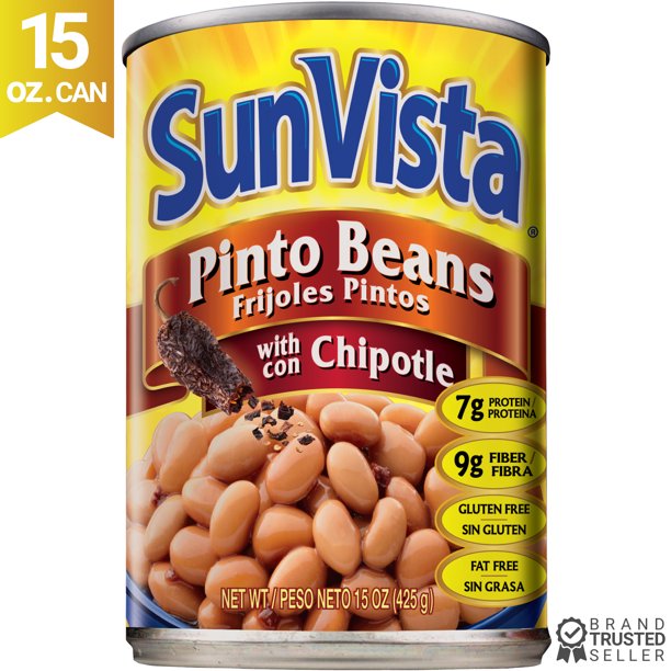 SunVista Pinto Beans With Chipotle Sauce 15 Oz. Can
