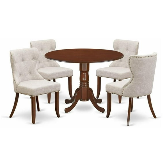 Atlin Designs 5-piece Wood Dining Table Set in Mahogany