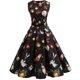 thumbnail image 1 of Vestido de fiesta de noche de Navidad sin mangas con cuello redondo y estampado vintage para mujer Pompotops  ghjkhdj6455, 1 of 8