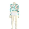 thumbnail image 4 of YUIVH Little Girl Bathing Suits Kids Toddler Baby Girls Spring Summer Print Long Sleeve Tops Shorts Swimsuit Floral and Pattern Bathing Suit, 4 of 4