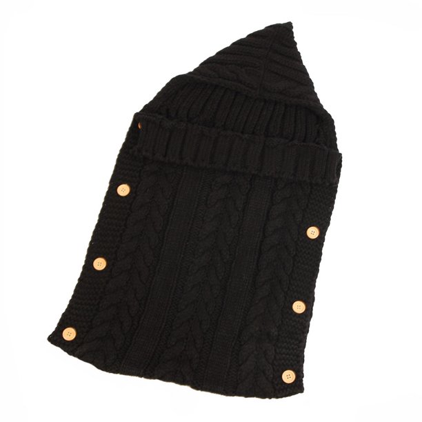 Saco de dormir de lana de punto para bebé de otoño e invierno, saco de dormir con botones, manta para fotografía, carrito de dormir, saco de dormir para fotografía de pañales
