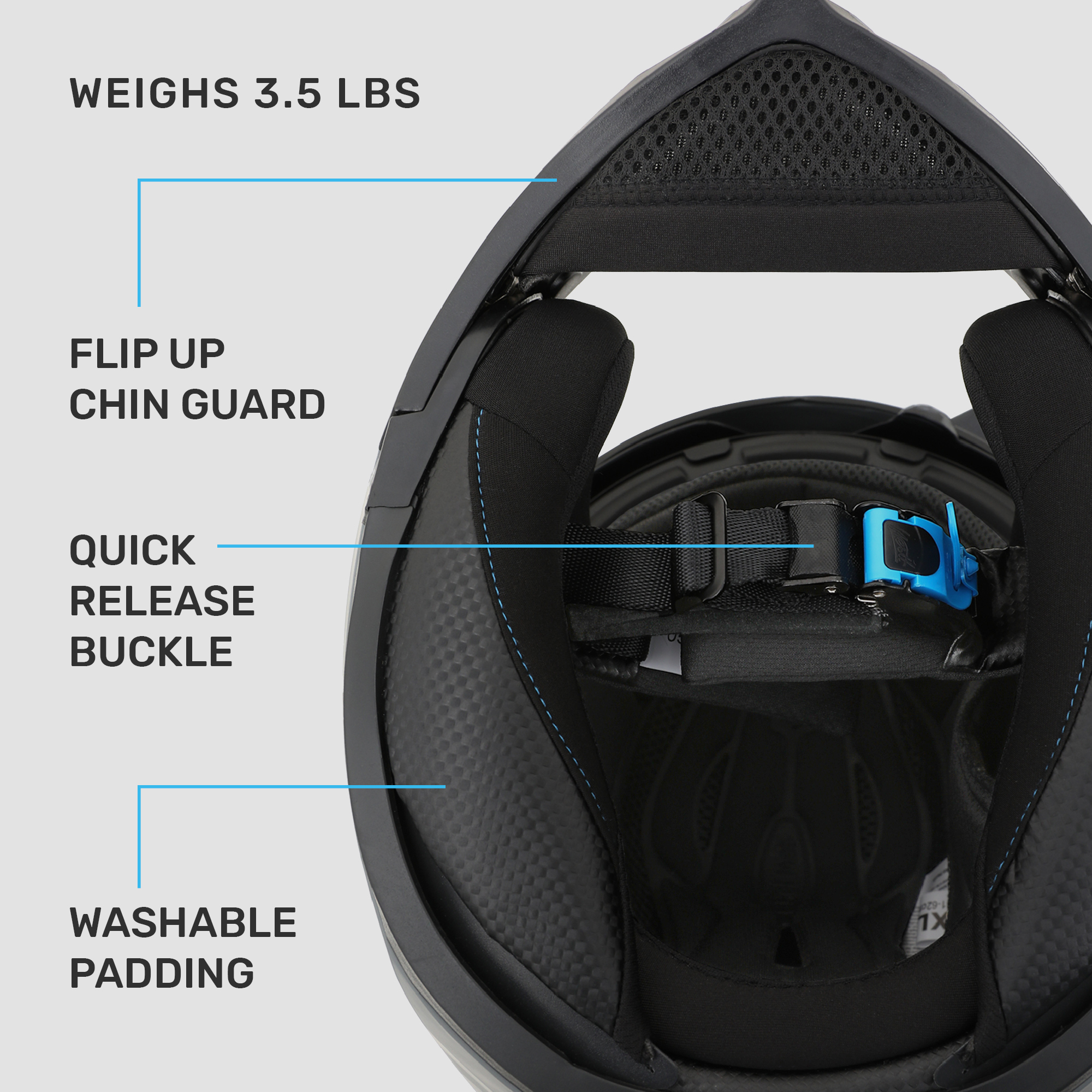 Westt Motorcycle Helmets Modular ATV Helmet with Dual Visor for Men & Women Full Face Helmet Flip Up, DOT Approved