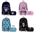 thumbnail image 2 of 2PC-SET Printed Kuromi School Bag Backpack Pencil Case Sports Backpack Lightening Zipper Shoulders Outdoor Bag, 2 of 7