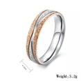 thumbnail image 3 of 4.5mm/6mm Titanium Steel Pearl Sand Band Wedding Couple Rings Size 5-9,Size 7-12, 3 of 9