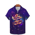 thumbnail image 4 of Ceisia Men's Mardi Gras Festive Print Short Sleeve Button-Up Shirt Collection | Celestial Feather Mask Button-Up Shirt Gifts, 4 of 8