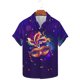 thumbnail image 4 of Ceisia Men's Mardi Gras Festive Print Short Sleeve Button-Up Shirt Collection | Celestial Feather Mask Button-Up Shirt Gifts, 4 of 8