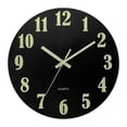 thumbnail image 1 of Luminous Wooden Wall Clock Wooden Silent Clock Luminous Fluorescent Clock, 1 of 6