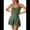 Military Green, variant on Women'S Crossover Ruched Skirt One Piece Swimdress Swimsuit Bathing Suit Military Green S