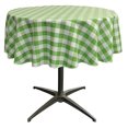 thumbnail image 3 of Exlonjet Fabric & Foam Inc Polyester Checkered Gingham Plaid 36" Round Tablecloth for 24" Round Small Coffee Table with 6" Drop (Lime Green), 3 of 3
