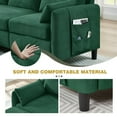 thumbnail image 2 of Pingliang Home Convertible L Shaped Sectional Sofa Couch with Reversible Chaise and Loveseat,3 Seater Modern Sofa with Storage Ottoman for Living Room Home Apartment Studio Office,Green, 2 of 7