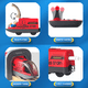 thumbnail image 3 of Tren de Madera Motorizado, Tren de Control Remoto con Conexión Magnética, Trenes Locomotoras Que Funcionan con Baterías para Niños Pequeños, Compatible con Thomas, Brio, Chuggington (Rojo), 3 of 7