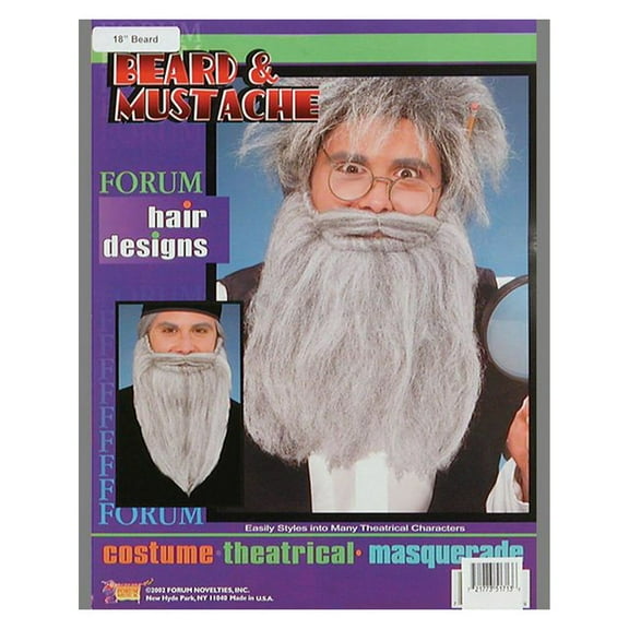 14 Inch Grey Beard And Moustache Halloween Costume Accessory