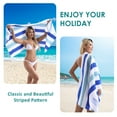 thumbnail image 5 of Smuge 4 Pack Cabana Stripe Beach Towels Set, 60x30 inches Microfiber Lightweight Outdoor Large Swim Towel for Adults (Navy Green), 5 of 11
