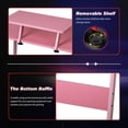 thumbnail image 4 of YRLLENSDAN L Shape Gaming Desk Table, 50 Inch Corner PC Gaming Desk with Monitor Stand, L-Shaped Computer Desk Table, Gamer Work Desk for Home Office, Pink, 4 of 9