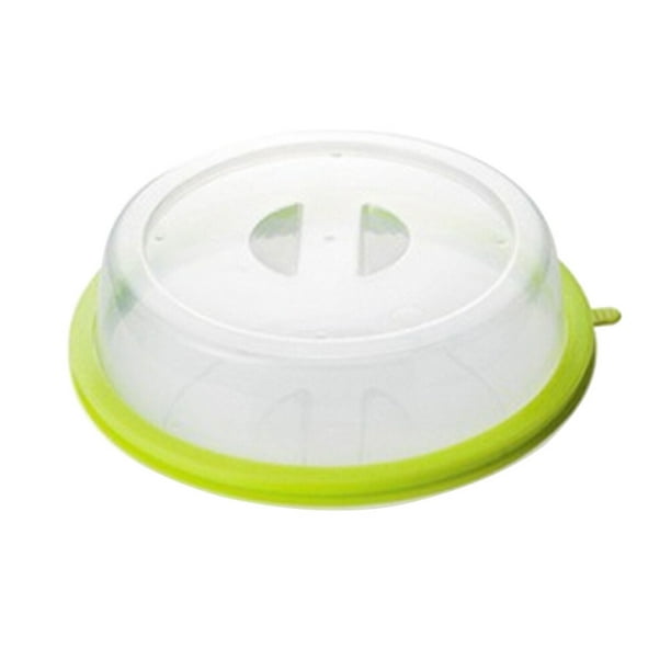EeaseMX Tapa apilable para microondas, resistente al aceite, con sello hermético, ideal para mantener la frescura de los platos del refrigerador, herramienta de cocina - 19,5 x 4,5 cm (verde)