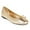 Gold, variant on FSJ Women Square Toe Slip on Ballet Shoes Bowknot with Pearls Flats Comfortable Dance Work Shoes Size 8 Pink