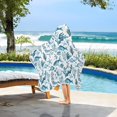 thumbnail image 6 of Toddler Hooded Beach Towel 24x50 Kids Bath Towels Soft Quick Dry for Swim Pool Boys Girls Watercolor Fish Seaweed Starfish, 6 of 7