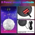 thumbnail image 5 of Rotating Disco Ball Motor Light with Remote Control, 18 LEDs, Compatible with 12 16 20 24 Inch Mirror Ball Spinner (Not Included), 5 of 5