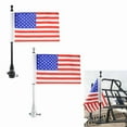 thumbnail image 3 of Motorcycle Flag Poles Mount Luggage Rack Flag Shelf With Base Adjustable, 3 of 17