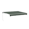 thumbnail image 2 of ALEKO Manual Retractable Home Patio 12 x 10 feet Awning Green Canopy Sunshade, 2 of 7