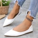 thumbnail image 2 of Zapatos Casuales de Negocios de las Mujeres Punteado Pie Plana Mochilas, Tacones Blancos Punteados Inspirados en Cuero Patente Deslizamiento Ons, 2 of 9