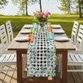 thumbnail image 4 of Table Runners 90 Inches Long Dress Scarves, Green Eucalyptus Leaves Farmhouse Coffee/Dining/Kitchen Table Runner for Living Room, Daisy Floral 13x90 Inch, 4 of 9