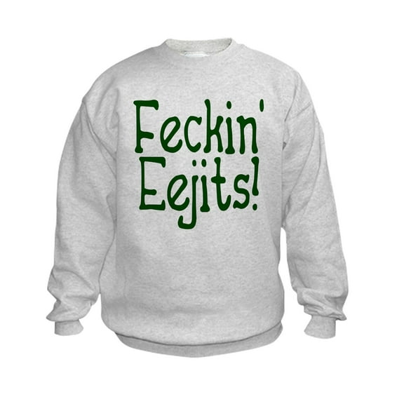 CafePress - Feckin' Eejits! Kids Sweatshirt - Kids Sweatshirt, Youth Crew Neck Sweatshirt